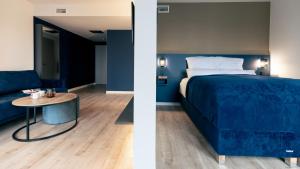Postel nebo postele na pokoji v ubytování Nena Apartments SPREEblau