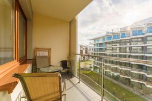 Balkón alebo terasa v ubytovaní Arka Medical SPA - PRYWATNY APARTAMENT 517A W CZĘŚCI APARTAMENTOWEJ ARKA MEDICAL SPA