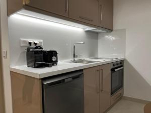 Kuchyň nebo kuchyňský kout v ubytování Alpha Apartment + 21 fotografií