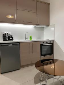Kuchyň nebo kuchyňský kout v ubytování Alpha Apartment