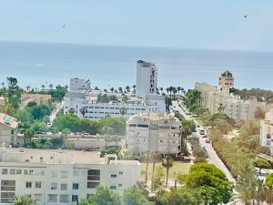 a view of a city with buildings and trees at Appartement Vue mer PLAYA MAR in Torremolinos
