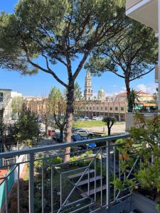 a view of the city from the balcony of a building at Residenza Madonna in Pompei