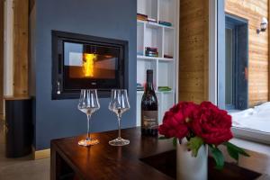 Posteľ alebo postele v izbe v ubytovaní Chalet La Trinité-Spa,Sauna,Pétanque-Gérardmer