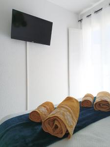Televízia a/alebo spoločenská miestnosť v ubytovaní At Plaza del Duque
