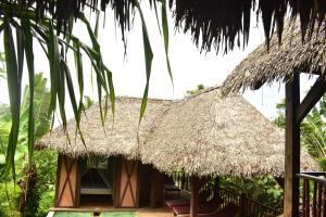 une petite cabane au toit de chaume dans l'établissement LOCAVACATION Les Hauts Manguiers Villa 2, à Nosy Be