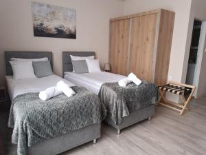 Rúm í herbergi á Vila Bor