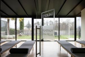 Postel nebo postele na pokoji v ubytování Hotel Weingut Stroblhof