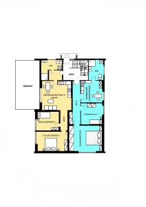 a floor plan of a house at Haus Ostseestrand36 in Timmendorfer Strand