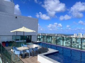 Πισίνα στο ή κοντά στο Beach Class Ilha do Leite 2606