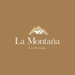 logo de montagne portant le titre la montana dans l'établissement Casa de Campo La Montaña, à Tarija