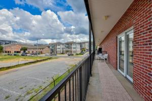 a balcony with a view of a street at Big Al's Den in Tuscaloosa