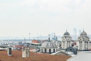Nespecifikovaný výhled na destinaci Istanbul nebo výhled na město při pohledu z hotelu