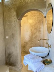 a bathroom with a sink and a toilet at Home with a sea view in Essaouira
