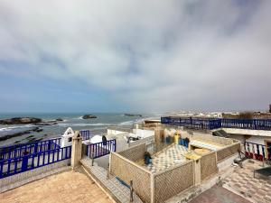 a view of the ocean from a building at Home with a sea view in Essaouira