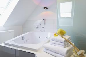 A bathroom at Sorell Hotel Rütli