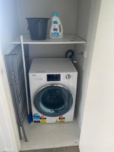 a washing machine sitting on a shelf in a room at IT’S ALL ABOUT THE VIEWS in Montville