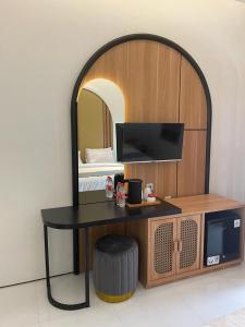 TV o dispositivi per l'intrattenimento presso Hotel Besar Purwokerto