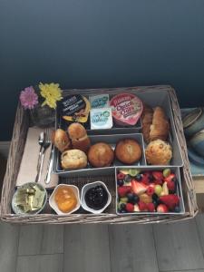 a tray filled with different types of food on a table at Applelea House in Rosslare