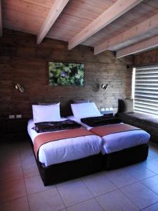 a bedroom with two beds in a room at Ajloun Forest Reserve in Jerash