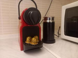 Coffee and tea making facilities at Apollonas Downtown - 1BR Lux Apartment - Tsimiski Ladadika - Explore Center by foot - Close to Aristotelous square