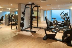 a gym with cardio equipment in a hotel room at Barceló Anfa Casablanca in Casablanca