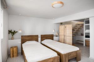 Villa Rustica tesisinde bir odada yatak veya yataklar
