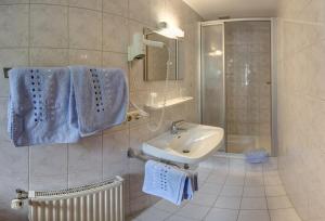 Koupelna v ubytování Bräulerhof