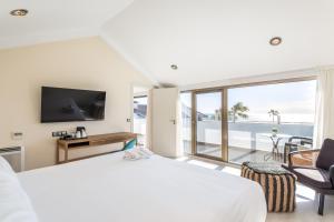 Телевизор и/или развлекательный центр в Hotel Barú