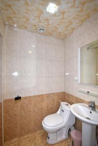 een badkamer met een toilet en een wastafel bij Argishti Street, 2 bedrooms Comfortable apartment GL152 in Jerevan