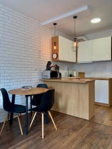Kuchnia lub aneks kuchenny w obiekcie REMAR - Apartamentai prie Necko Ežero