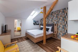 Letto o letti in una camera di Hotel Restovna