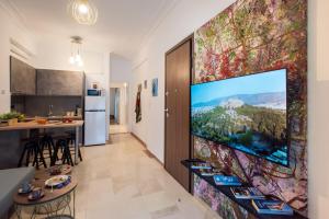 Kuchyňa alebo kuchynka v ubytovaní Blue Ark Boho Stay at Acropolis