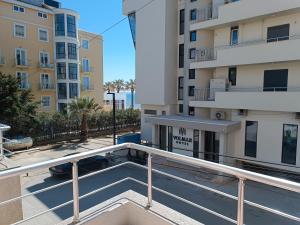 a view from the balcony of a building at CALM Blue Sea in Durrës