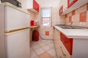 Kuchyň nebo kuchyňský kout v ubytování Apartments Sopic