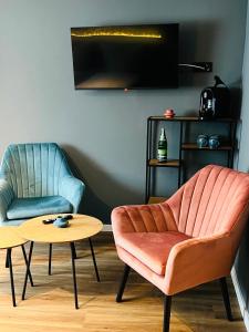 Posezení v ubytování Ferienhaus Rost