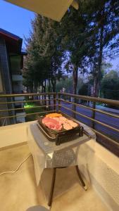 En balkon eller terrasse på Departamento Robles del Volcan