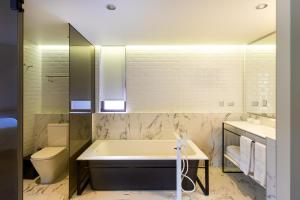 Koupelna v ubytování Hotel Altiplanico Bellas Artes