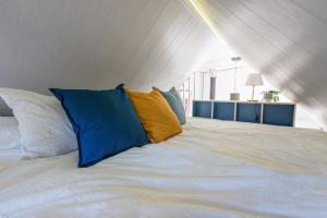 Postel nebo postele na pokoji v ubytování Delux minimaja/tiny house