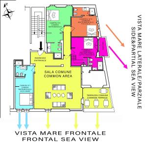 Půdorys ubytování Affittacamere Lo Scoglio (Guesthouse)