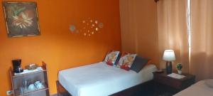 Postel nebo postele na pokoji v ubytování Boquete Town Hostal