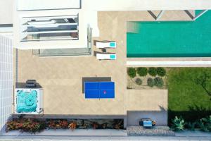a model of a building with a swimming pool at Villa Myrto in Ialyssos +30 photos