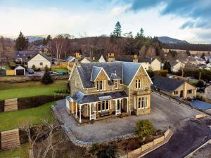 an aerial view of a large house at The Viewmount Luxury Boutique in Kingussie