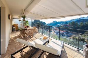 Balkon lub taras w obiekcie L8 Calm, panoramic Sea View withTerrace, Parking & AC