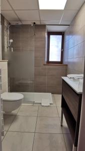 Koupelna v ubytování Logis Hôtel Auberge de l'Allagnonette