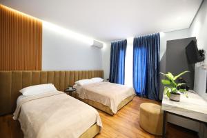 Tempat tidur dalam kamar di Ulcas guest huse