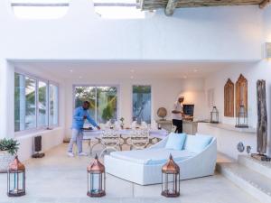 Posezení v ubytování Villa Santorini