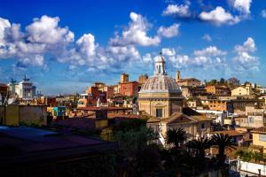Uma vista geral de Roma ou a vista da cidade a partir do hotel