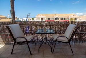 A balcony or terrace at Casa Greca Vacation Home Acharavi Corfu