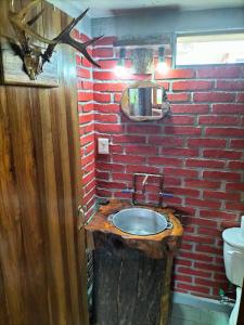 Et badeværelse på Cabaña La Bamba