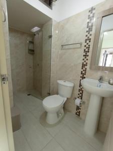 Koupelna v ubytování Hotel Palermo Sincelejo